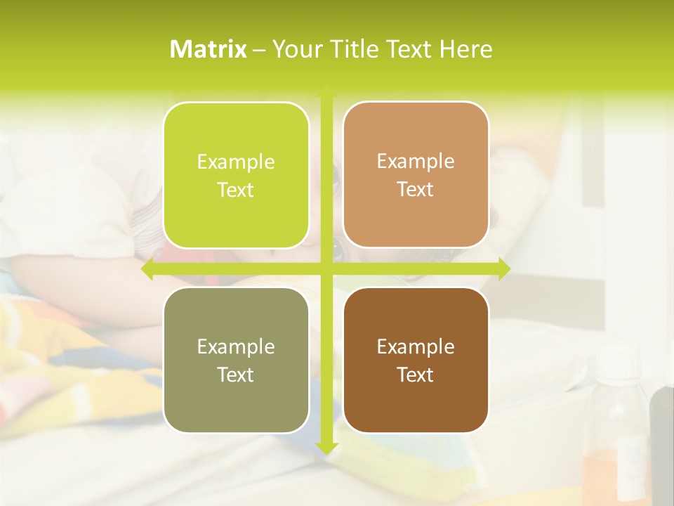 A Child Laying On A Bed With A Blanket PowerPoint Template