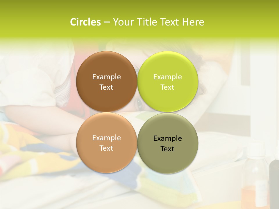 A Child Laying On A Bed With A Blanket PowerPoint Template