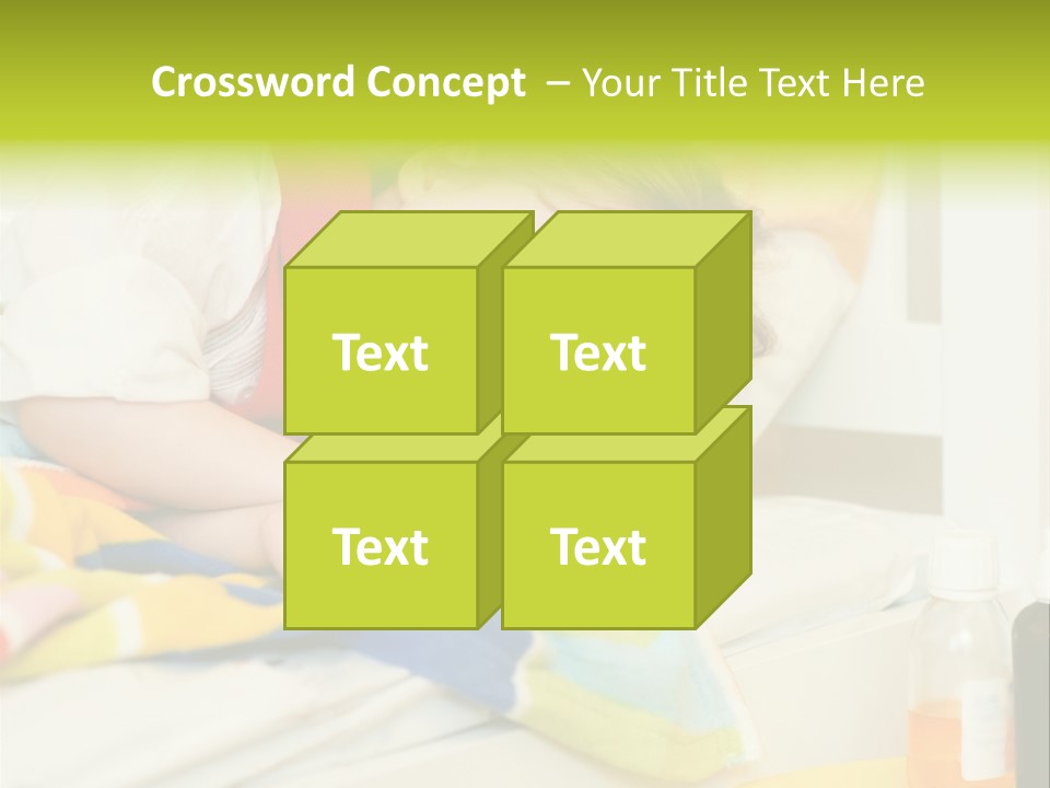 A Child Laying On A Bed With A Blanket PowerPoint Template