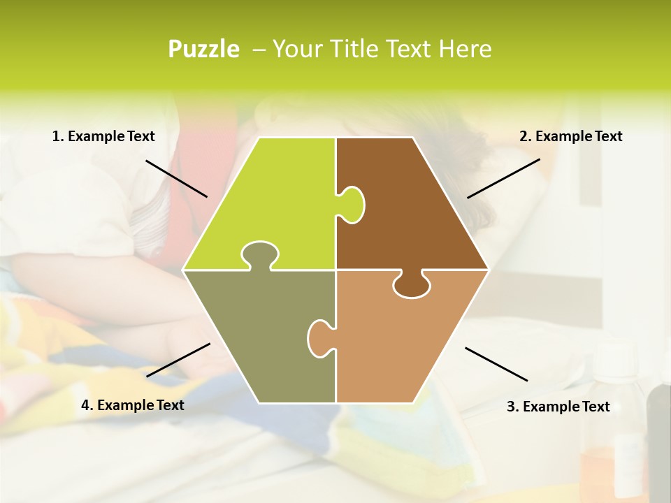 A Child Laying On A Bed With A Blanket PowerPoint Template