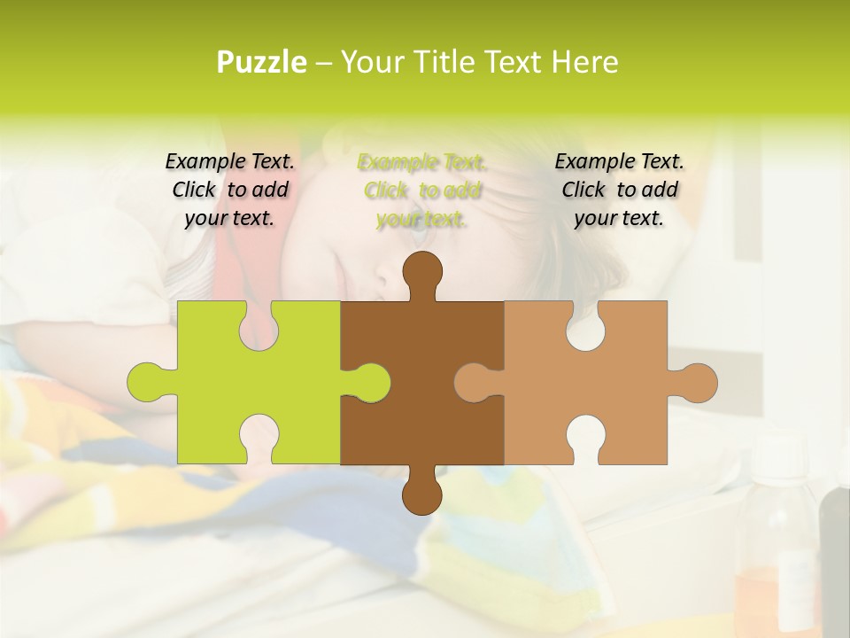 A Child Laying On A Bed With A Blanket PowerPoint Template