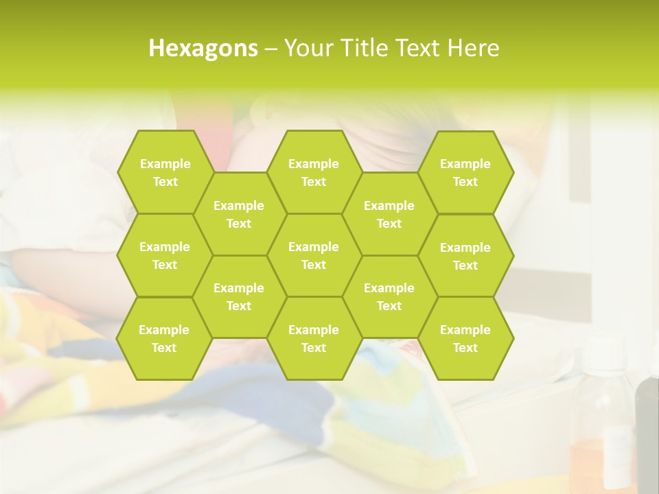 A Child Laying On A Bed With A Blanket PowerPoint Template