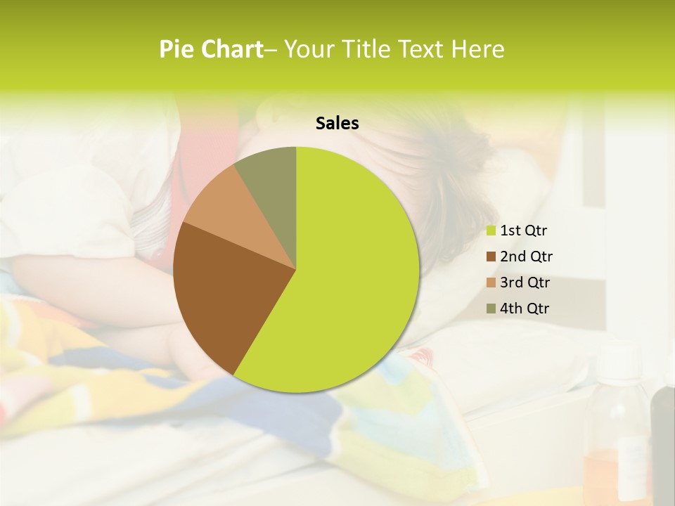 A Child Laying On A Bed With A Blanket PowerPoint Template