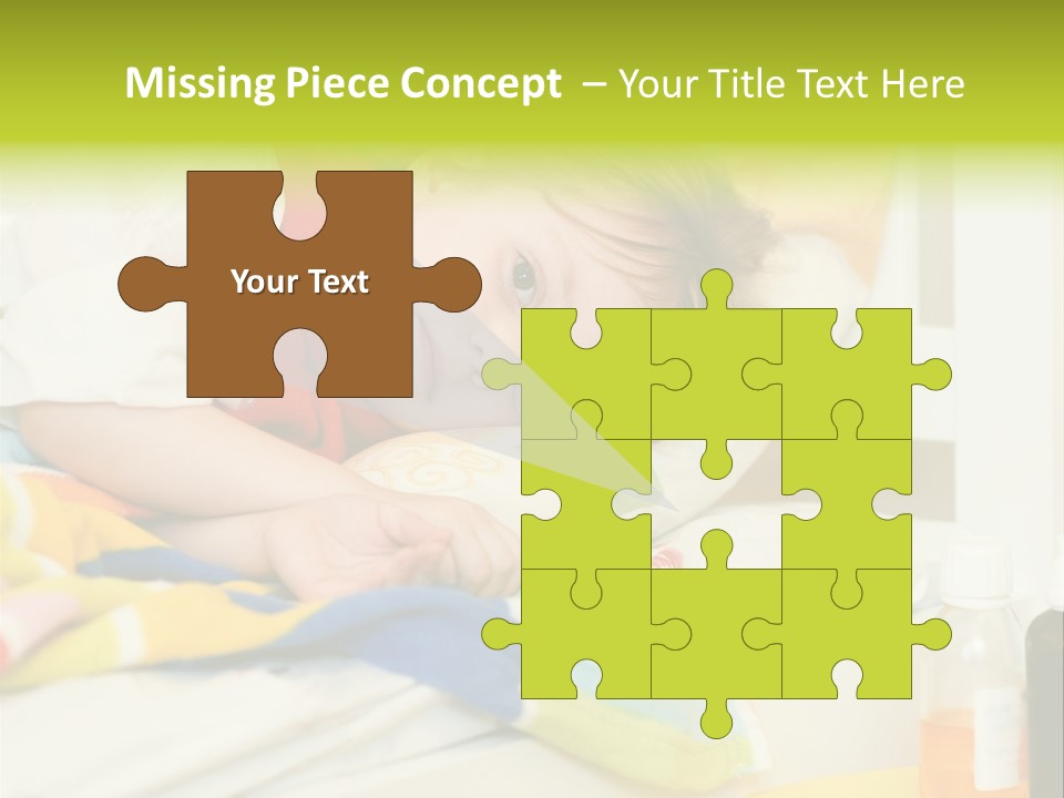 A Child Laying On A Bed With A Blanket PowerPoint Template