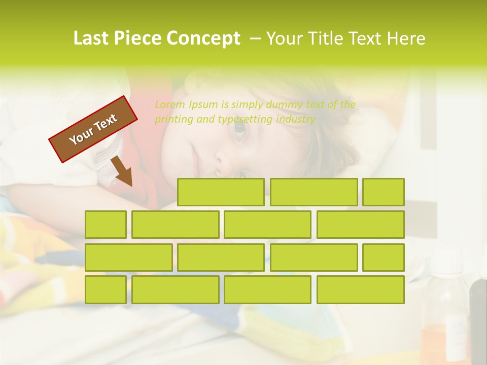 A Child Laying On A Bed With A Blanket PowerPoint Template