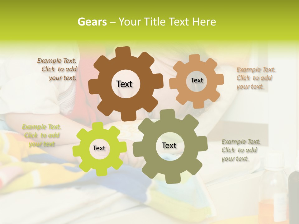 A Child Laying On A Bed With A Blanket PowerPoint Template