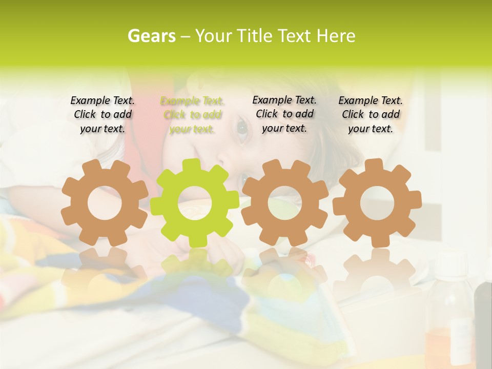 A Child Laying On A Bed With A Blanket PowerPoint Template