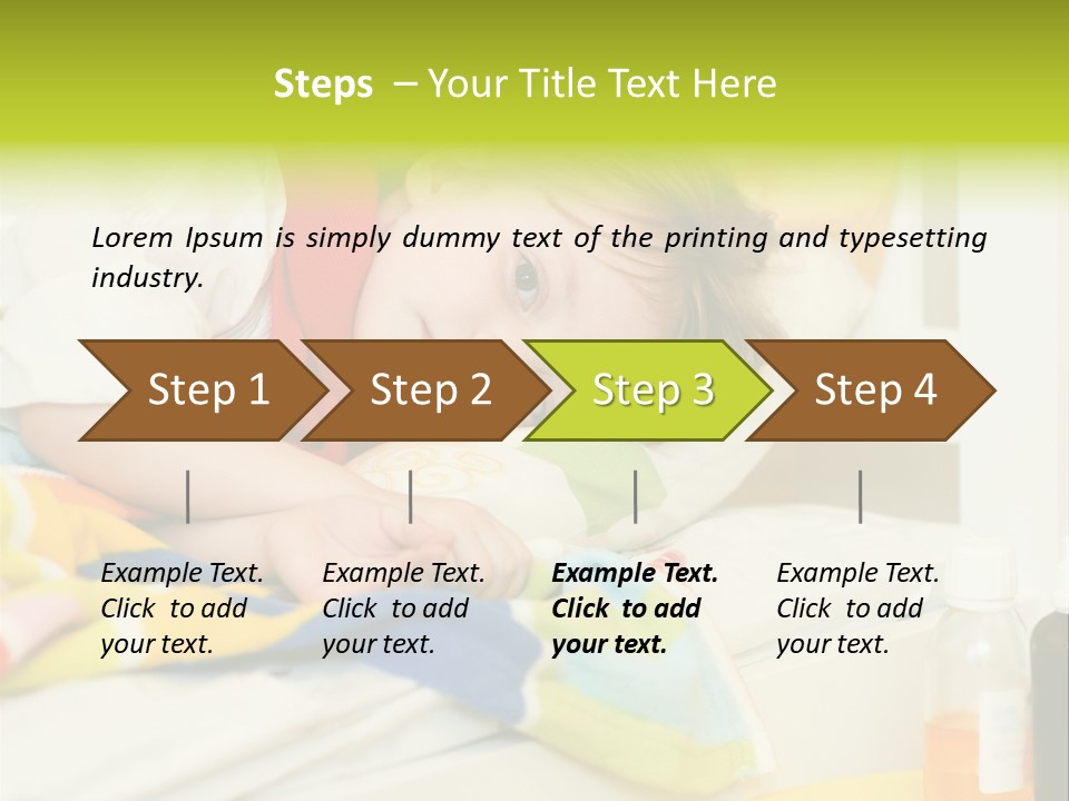 A Child Laying On A Bed With A Blanket PowerPoint Template