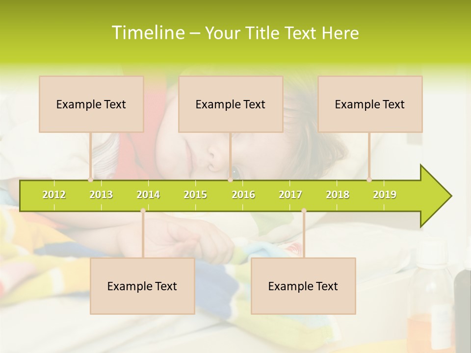 A Child Laying On A Bed With A Blanket PowerPoint Template