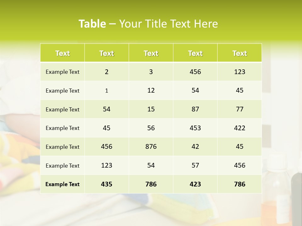 A Child Laying On A Bed With A Blanket PowerPoint Template