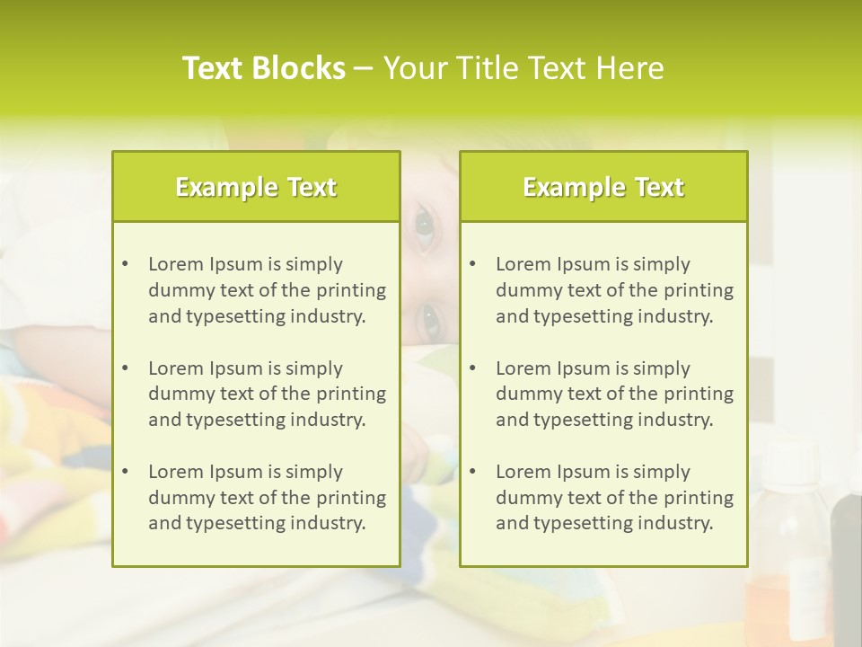 A Child Laying On A Bed With A Blanket PowerPoint Template