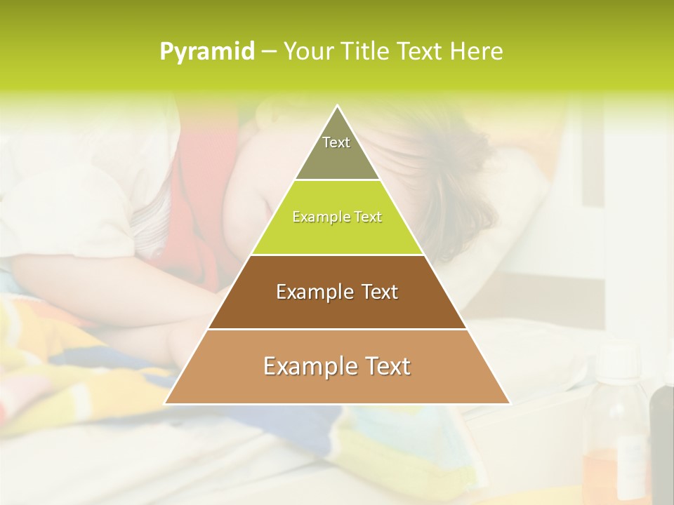 A Child Laying On A Bed With A Blanket PowerPoint Template