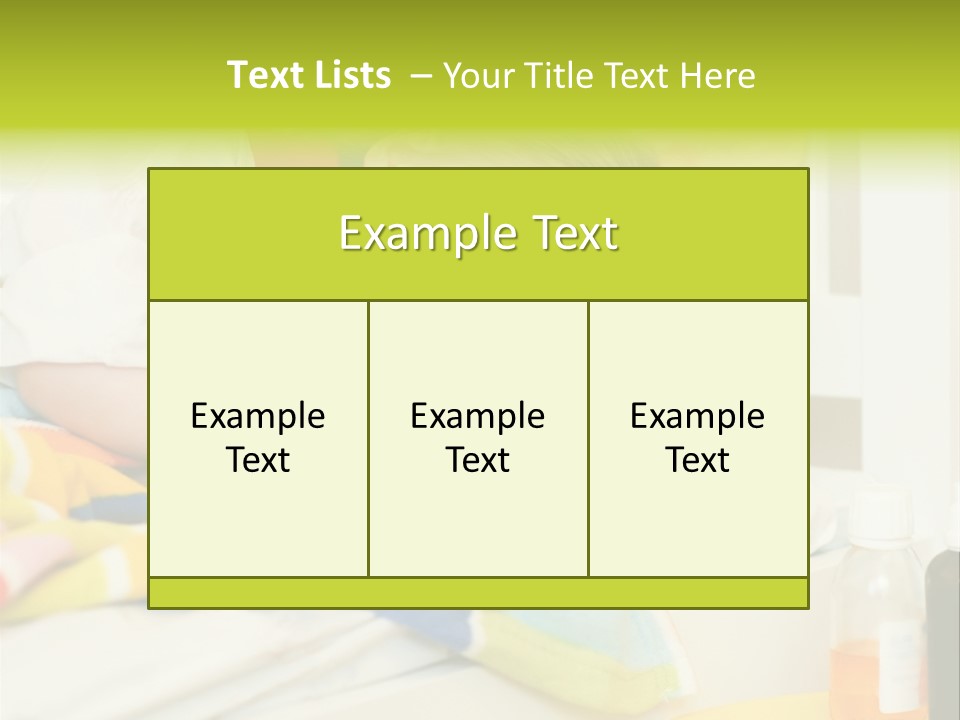 A Child Laying On A Bed With A Blanket PowerPoint Template