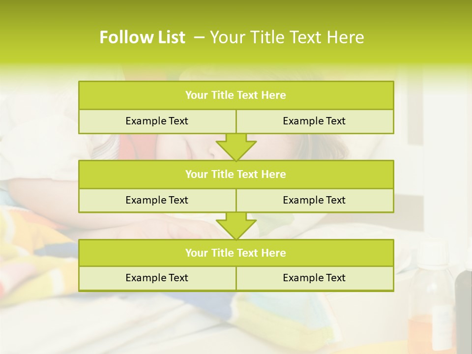 A Child Laying On A Bed With A Blanket PowerPoint Template