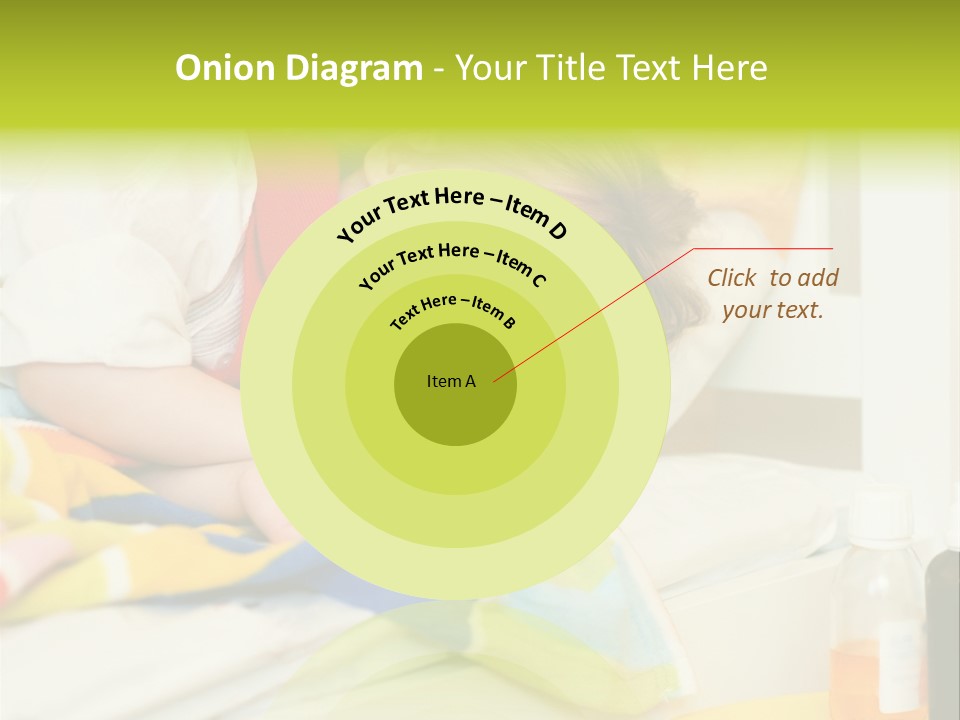 A Child Laying On A Bed With A Blanket PowerPoint Template