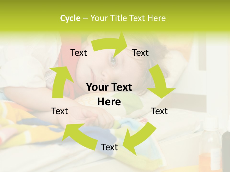 A Child Laying On A Bed With A Blanket PowerPoint Template