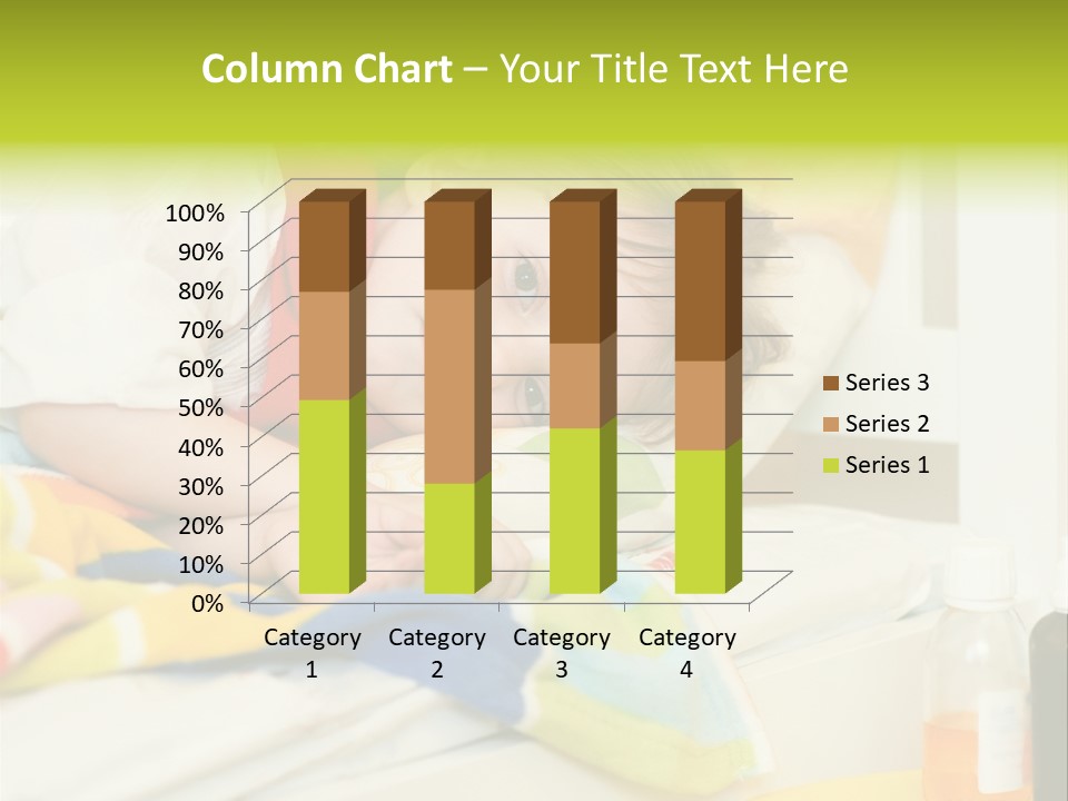 A Child Laying On A Bed With A Blanket PowerPoint Template
