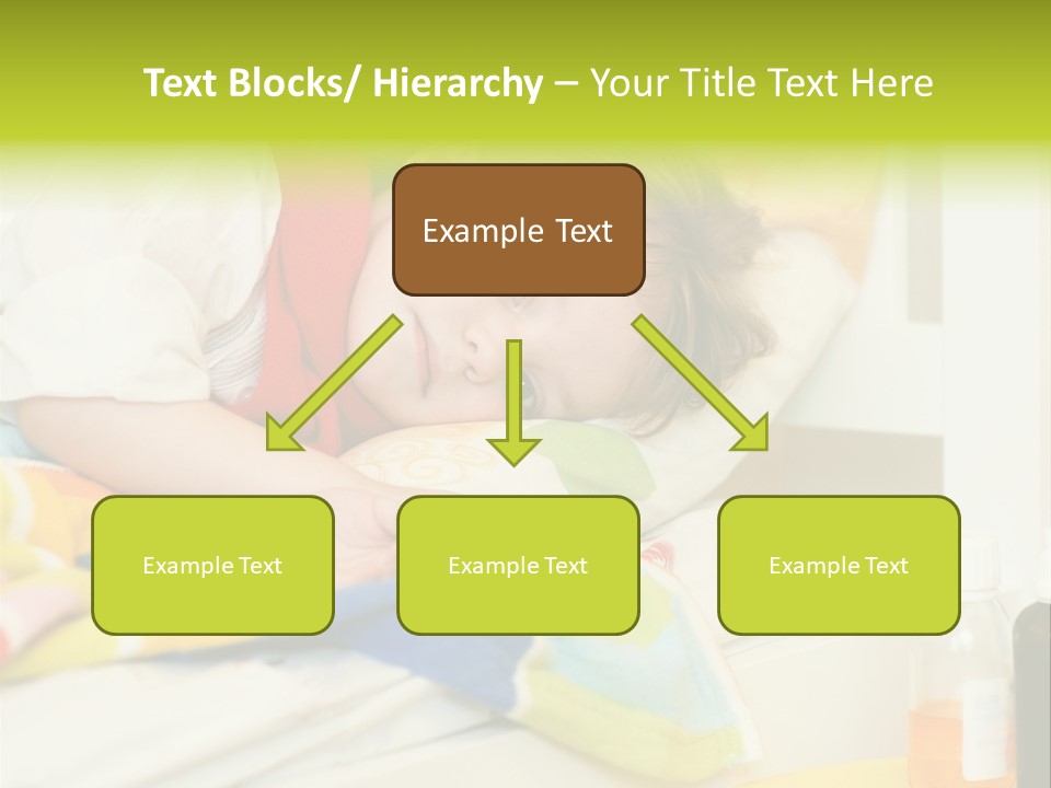 A Child Laying On A Bed With A Blanket PowerPoint Template