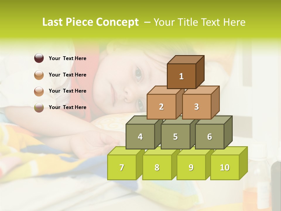 A Child Laying On A Bed With A Blanket PowerPoint Template