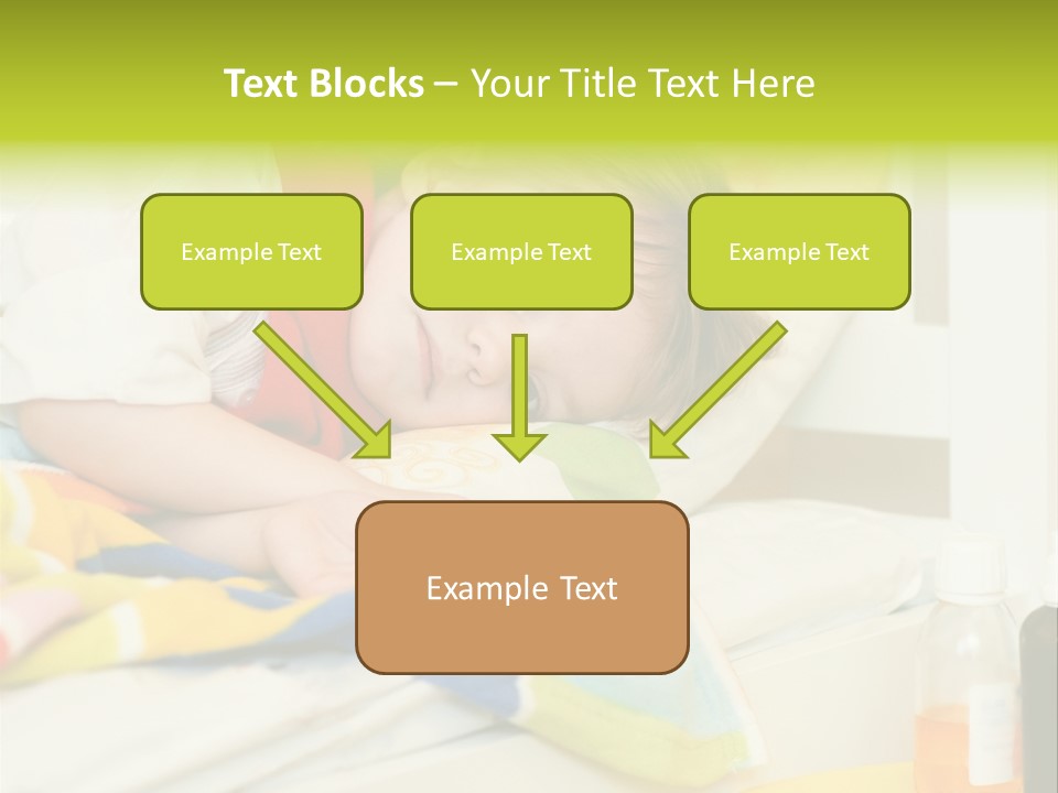 A Child Laying On A Bed With A Blanket PowerPoint Template