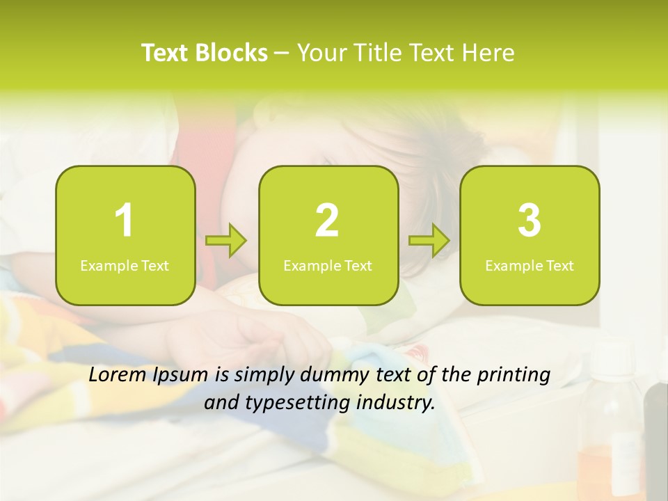 A Child Laying On A Bed With A Blanket PowerPoint Template