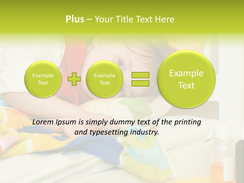 A Child Laying On A Bed With A Blanket PowerPoint Template