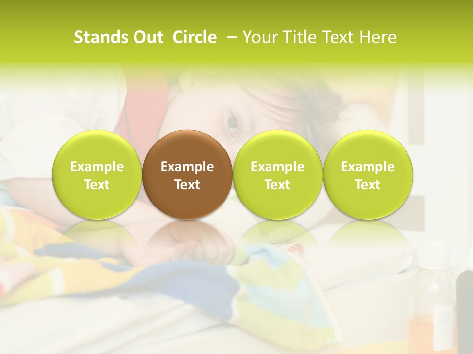 A Child Laying On A Bed With A Blanket PowerPoint Template