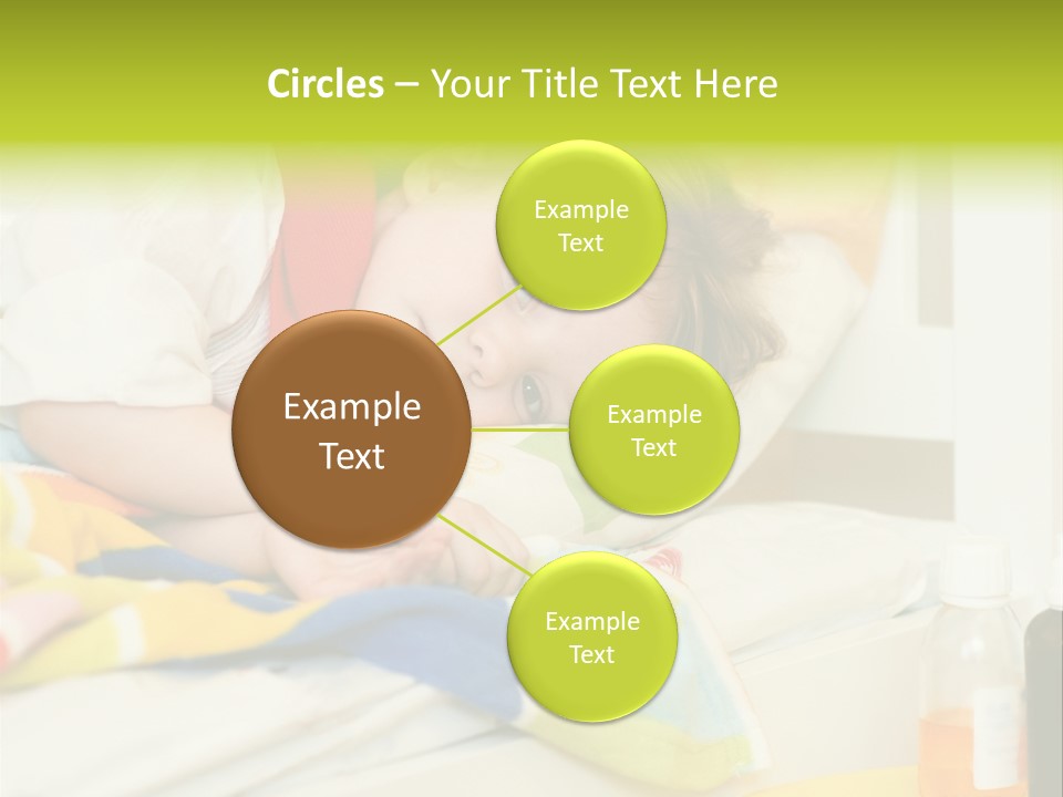 A Child Laying On A Bed With A Blanket PowerPoint Template