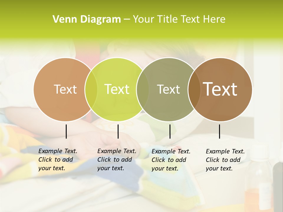 A Child Laying On A Bed With A Blanket PowerPoint Template