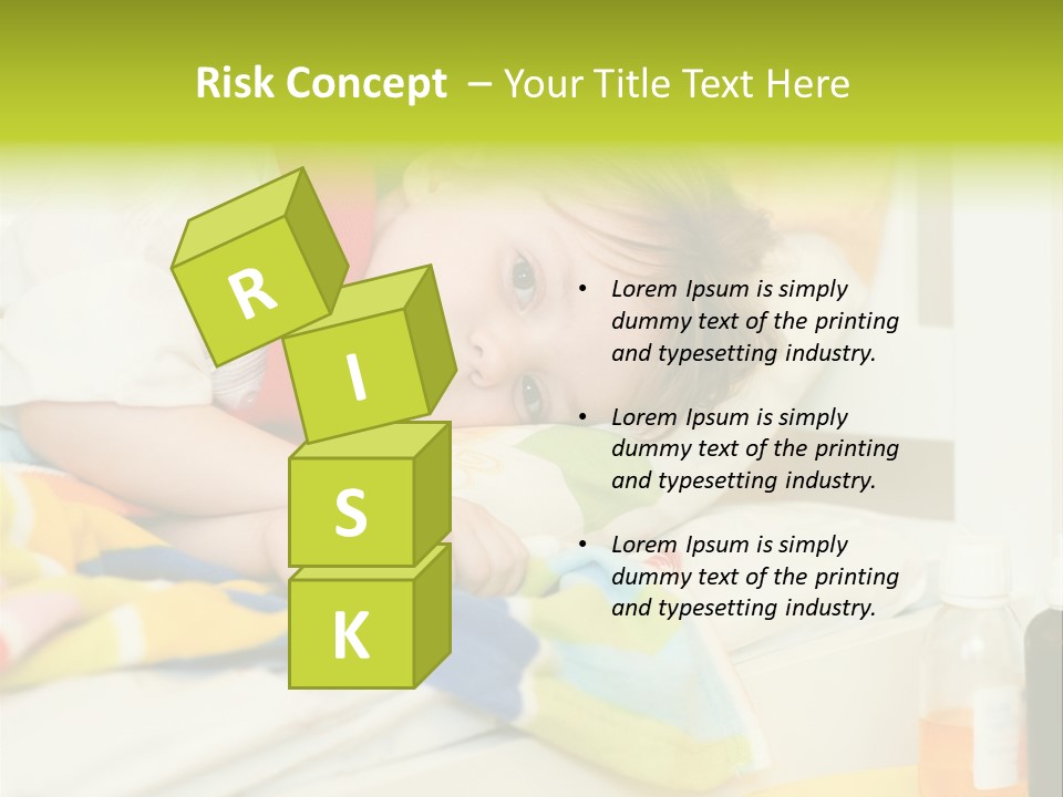 A Child Laying On A Bed With A Blanket PowerPoint Template