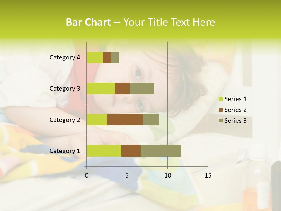 A Child Laying On A Bed With A Blanket PowerPoint Template