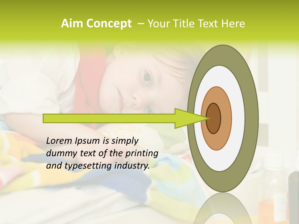 A Child Laying On A Bed With A Blanket PowerPoint Template