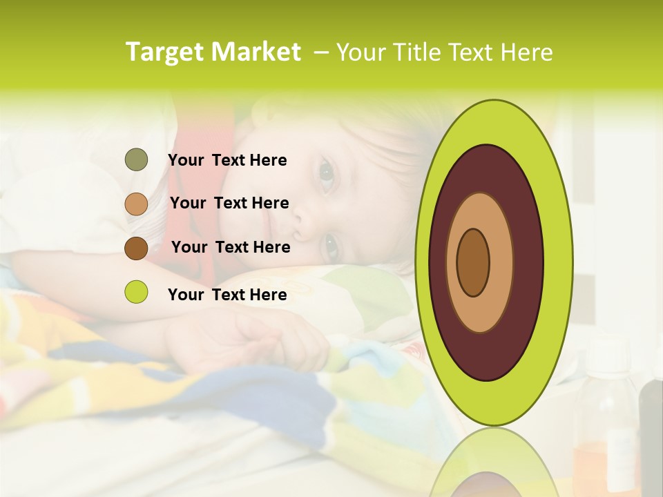 A Child Laying On A Bed With A Blanket PowerPoint Template