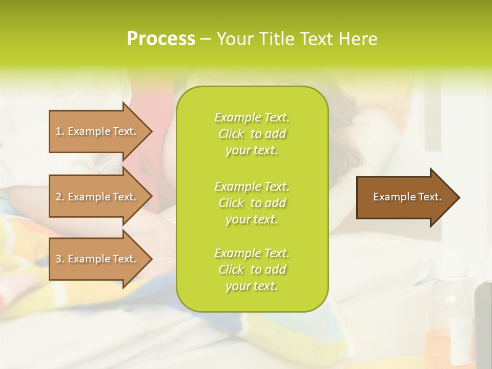 A Child Laying On A Bed With A Blanket PowerPoint Template