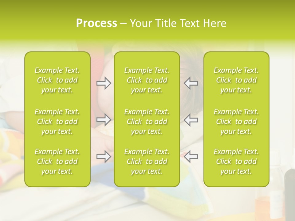 A Child Laying On A Bed With A Blanket PowerPoint Template