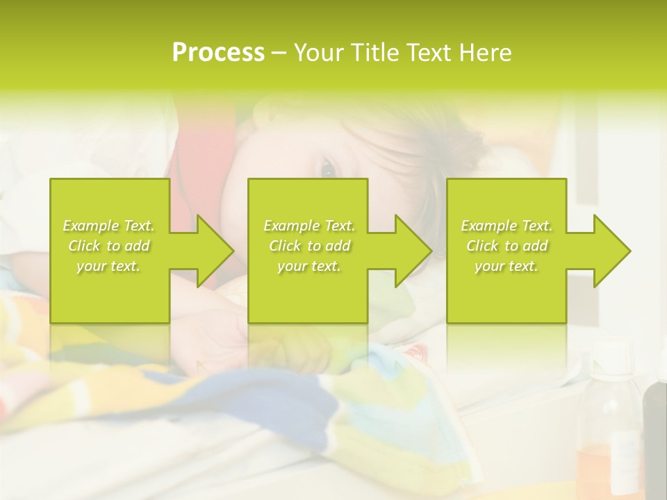 A Child Laying On A Bed With A Blanket PowerPoint Template