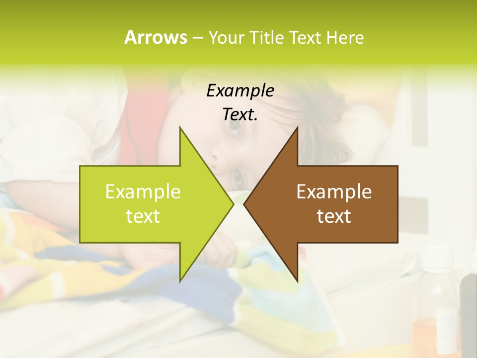 A Child Laying On A Bed With A Blanket PowerPoint Template