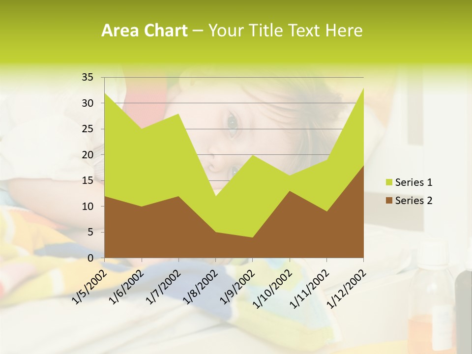 A Child Laying On A Bed With A Blanket PowerPoint Template
