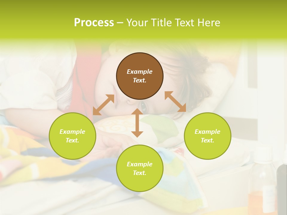 A Child Laying On A Bed With A Blanket PowerPoint Template
