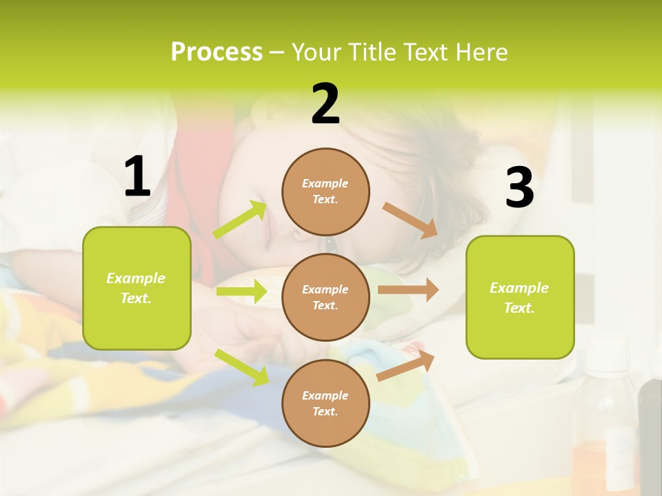 A Child Laying On A Bed With A Blanket PowerPoint Template