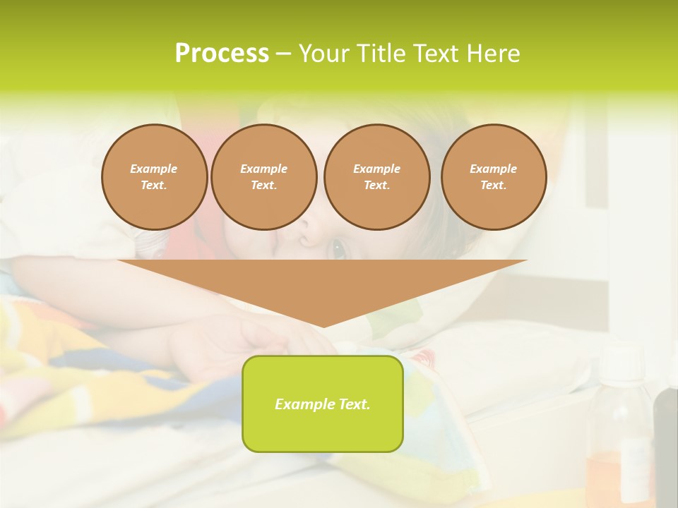 A Child Laying On A Bed With A Blanket PowerPoint Template