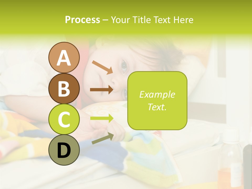 A Child Laying On A Bed With A Blanket PowerPoint Template