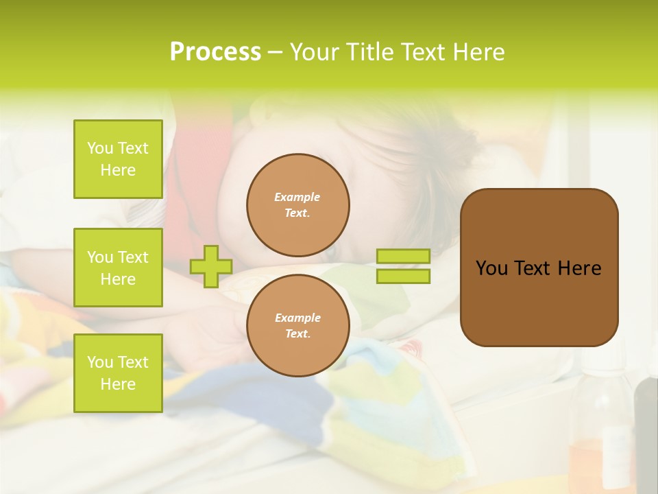 A Child Laying On A Bed With A Blanket PowerPoint Template