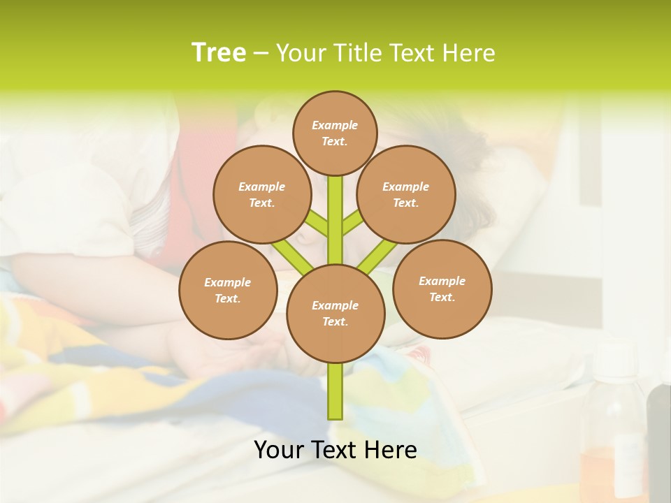 A Child Laying On A Bed With A Blanket PowerPoint Template