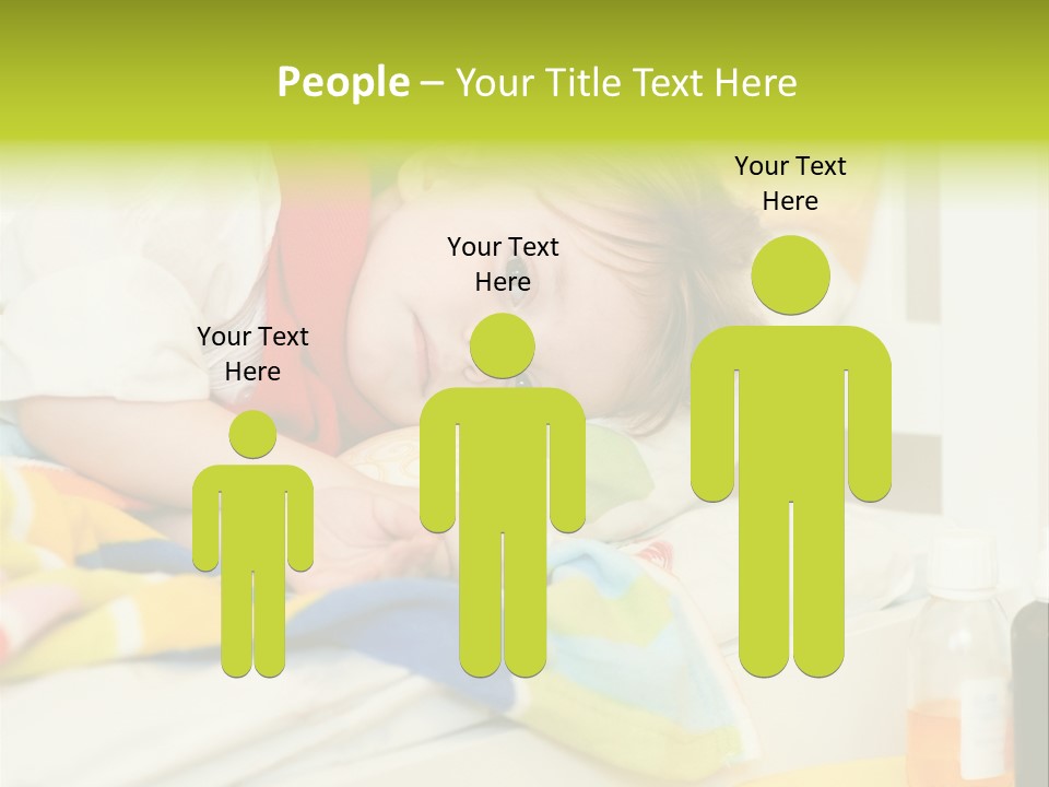 A Child Laying On A Bed With A Blanket PowerPoint Template