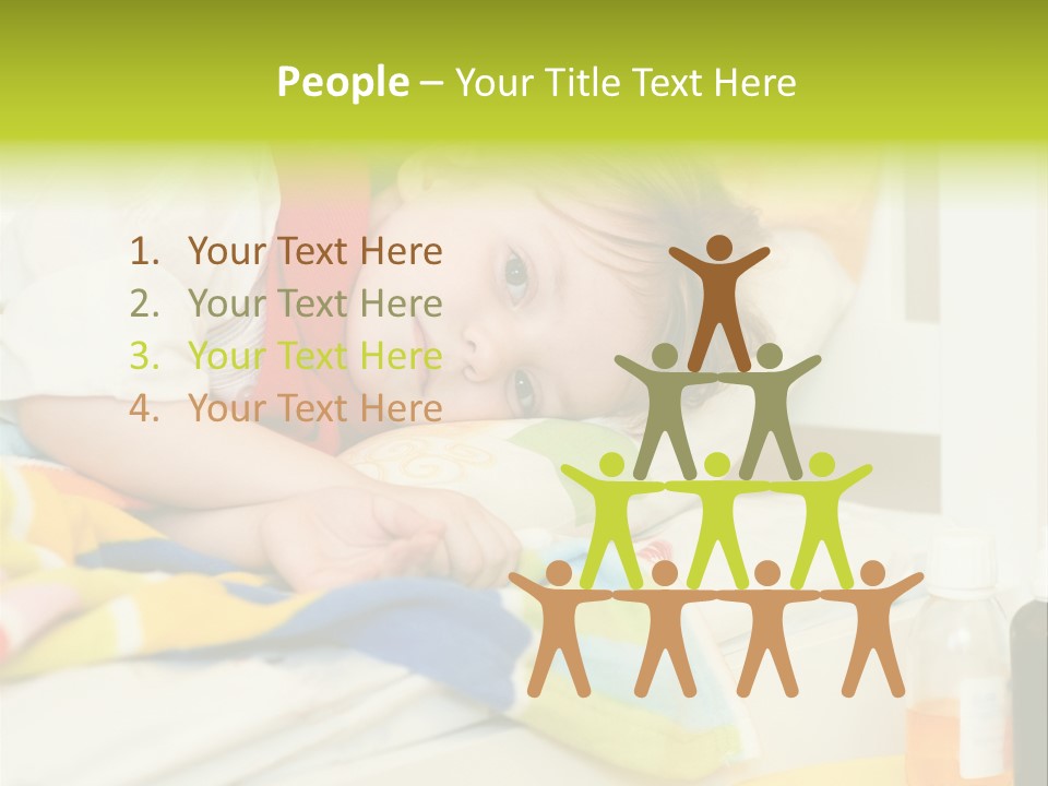 A Child Laying On A Bed With A Blanket PowerPoint Template