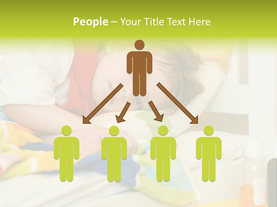 A Child Laying On A Bed With A Blanket PowerPoint Template