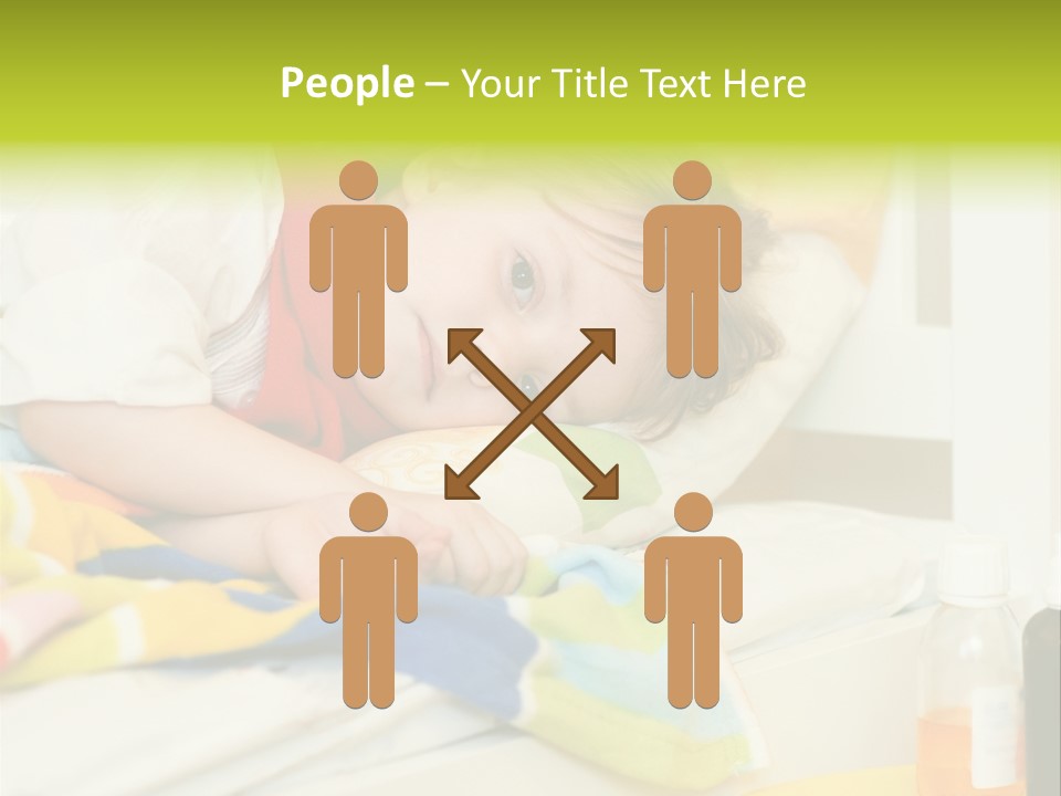 A Child Laying On A Bed With A Blanket PowerPoint Template