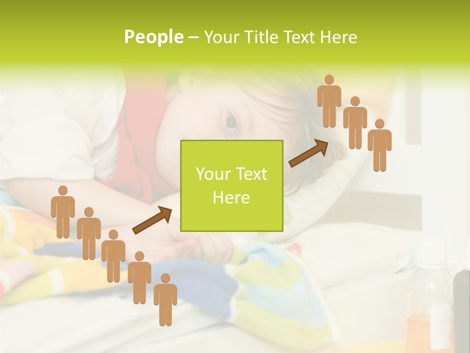 A Child Laying On A Bed With A Blanket PowerPoint Template