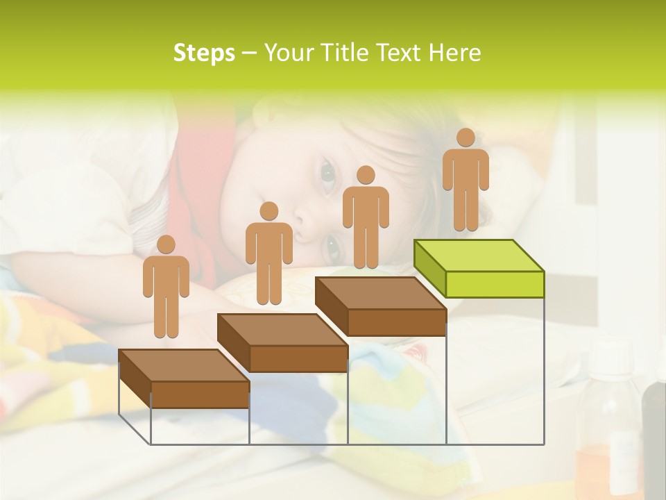 A Child Laying On A Bed With A Blanket PowerPoint Template